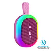 JLab Pop Party Portable Bluetooth Speaker, 5W, RGB Lighting, 8+H Playtime, IPX5 Splashproof, USB-C