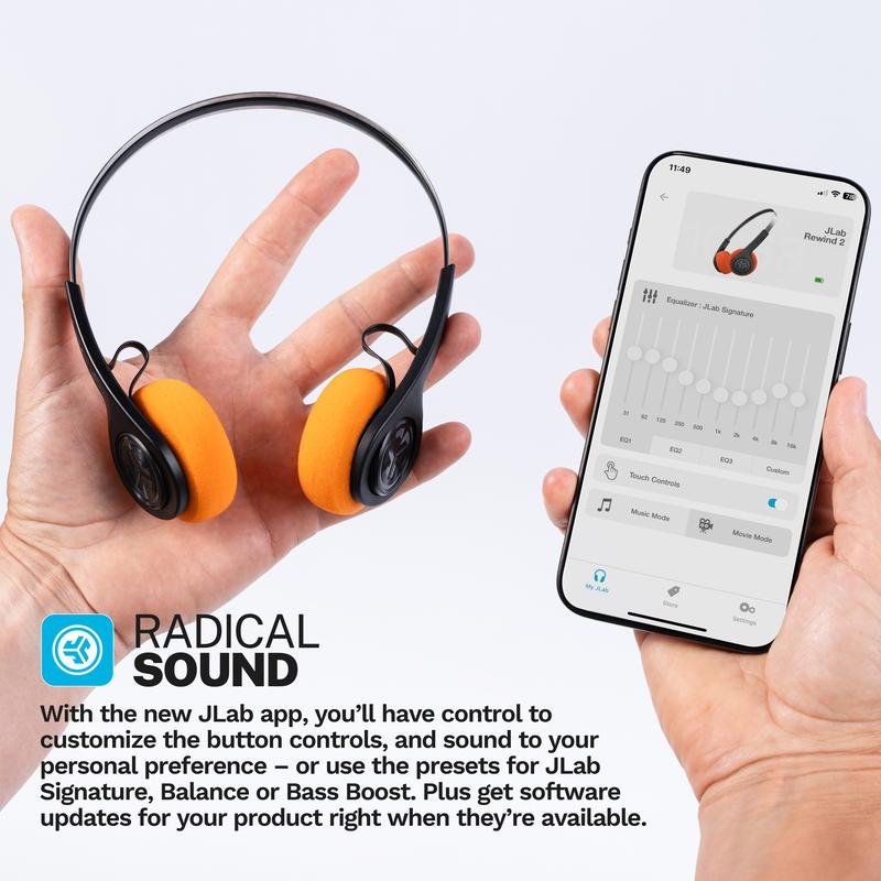 JLab JBuds Lux ANC Wireless Over-Ear Headphones, Custom EQ, Be Aware Mode