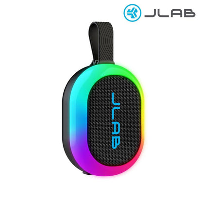 JLab Pop Party Portable Bluetooth Speaker, 5W, RGB Lighting, 8+H Playtime, IPX5 Splashproof, USB-C