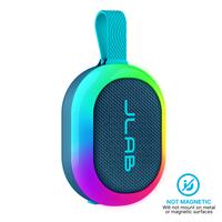 JLab Pop Party Portable Bluetooth Speaker, 5W, RGB Lighting, 8+H Playtime, IPX5 Splashproof, USB-C